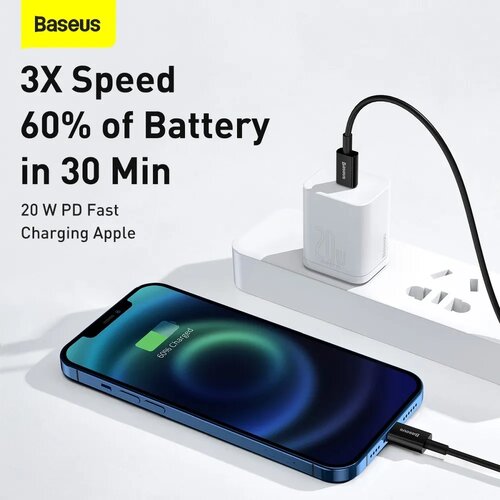 Baseus Type C kabel za Apple Lightning 8-pinski PD20W Superior Series Fast Charging CATLYS-C01 2 metra crni Slike