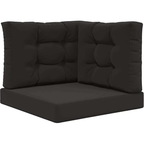  Jastuk za vanjsku sofU 3 pcs Crna Poliester - Crna 60 x 60 cm 1x sjedalo +1x naslon +1x bočna strana (3D s bartagom) Slike