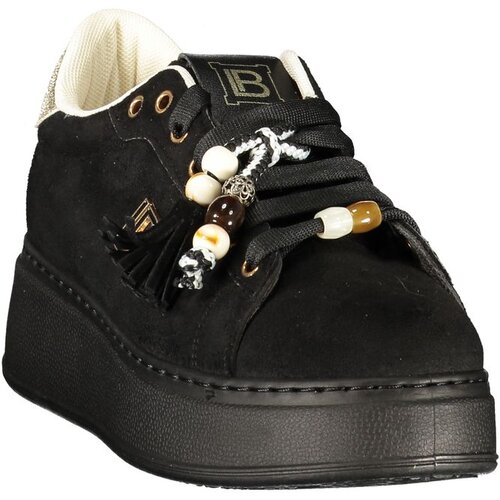 Laura Biagiotti 9821 ženske tenisice na vezanje s platformom 4 cm crne Slike