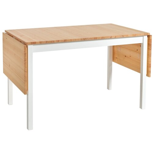 Bonami Essentials sklopivi blagovaonski stol od borovine s bijelom konstrukcijom Brisbane, 120 (200) x 70 cm Cijene