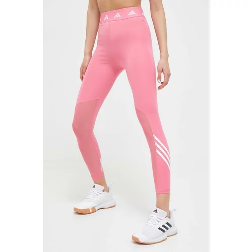 Adidas Pajkice za vadbo Techfit 3-Stripes roza barva