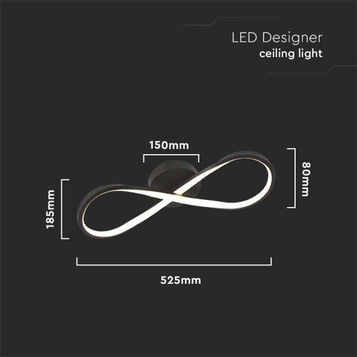 LED plafonsko svetlo LED/24W/230V 3000K crno Slike