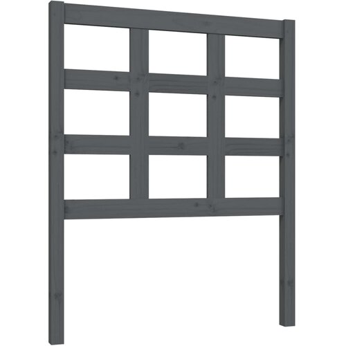 Maison Chic posteljno vzglavje - vzglavna omarica - nočna omarica sivo 80,5x4x100 cm trdna borovina, (21705092) Slike
