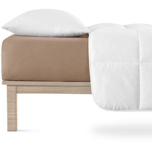 Andrea Simone Rjava napenjalna rjuha iz jerseyja 200x220 cm Boxspring – Cene