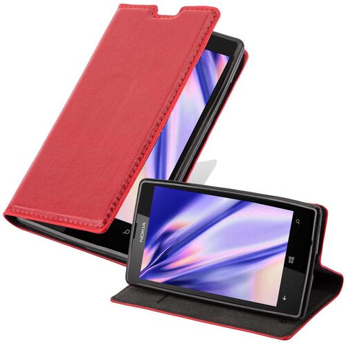 Cadorabo Ohišje, združljivo z Nokia Lumia 520 / 521 v rdeče jabolko - Zaščitni ovitek z magnetnim zapiranjem, stoječo funkcijo in režo za kartice, (20549489) Cene