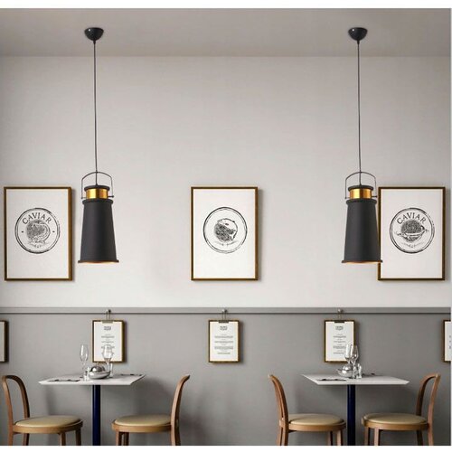 Toolight stropna svjetiljka asti a black / gold Slike