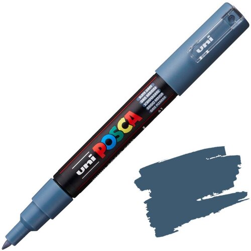 POSCA Uni flomaster; konica 0,7 mm bullet; skrilavec siv, (21290474) Cene