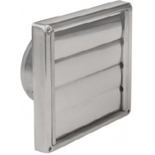 ETISAIR zunanja stenska inox re&amp;scaron;etka s povratno loputo 125 mm 50708 Slike