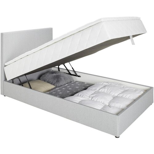 M&amp;ouml;max Postelja Boxspring Boxy, Siva, 90x200 Slike