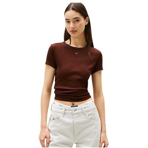 Tommy Hilfiger tamnobraon majica za žene Cene