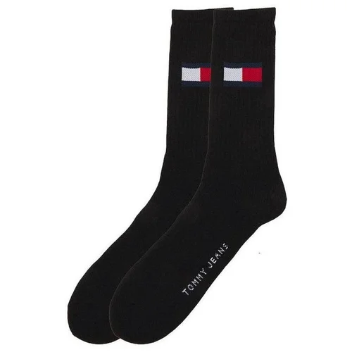 Tommy Hilfiger 2 Pack Flag Logo Socks Black Crna