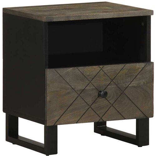 vidaXL Nočna omarica črna 40x33x46 cm trden mangov les Cene
