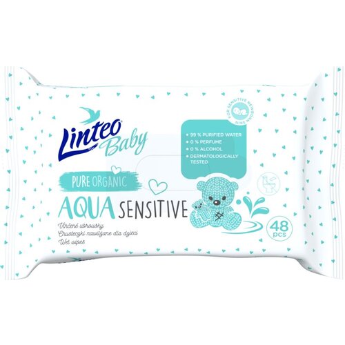 Linteo Baby Aqua Sensitive dječje nježne vlažne maramice 48 kom Cijene