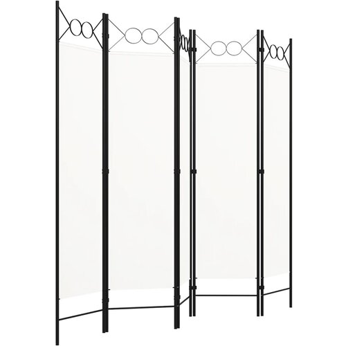 Maison Chic Paravan - Sobne pregrade 5-delni bel 200x180 cm, (22111606) Cene