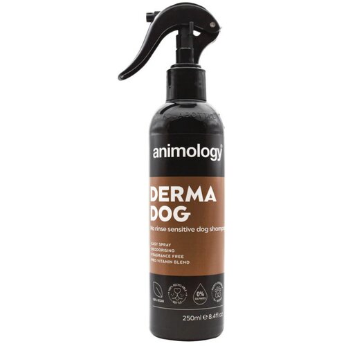 Animology Sprej‑&scaron;ampon za pse za osetljivu kožu bez ispiranja, Derma Dog No Rinse Sensitive, 250ml Cene