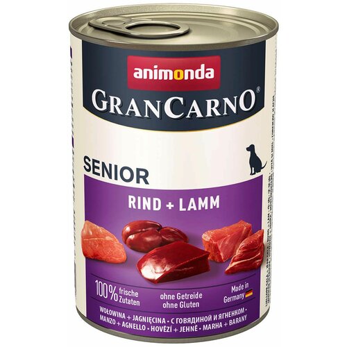 animonda GranCarno Senior govedina i jagnjetina, mokra hrana za starije pse 400g Cene