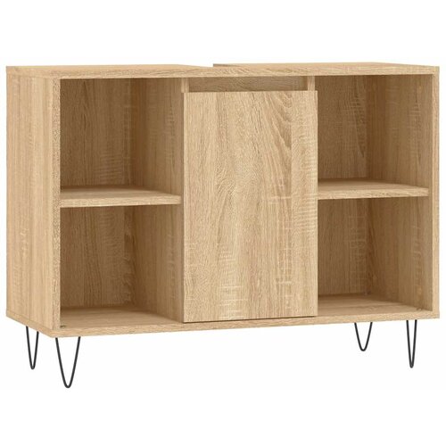 Maison Chic Kopalniška omarica - Kopalniški kabinet sonoma hrast 80x33x60 cm inženirski les, (21794660) Cene