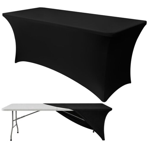 Ruhhy elastični stolnjak za banketni stol 180 &amp;times; 75 cm, crni Slike