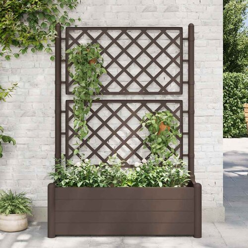 Furnova Vrtno cvetlično korito z oporno mrežo 100x43x142 cm PP mocha, (21921638) Cene