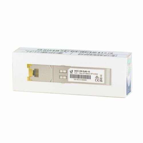 Ubiquiti UACC-CM-RJ45-1G sfp to RJ45 transceiver module that delivers 1 gbps speed via a converted ethernet connection. ( UACC-CM-RJ45-1G ) Slike