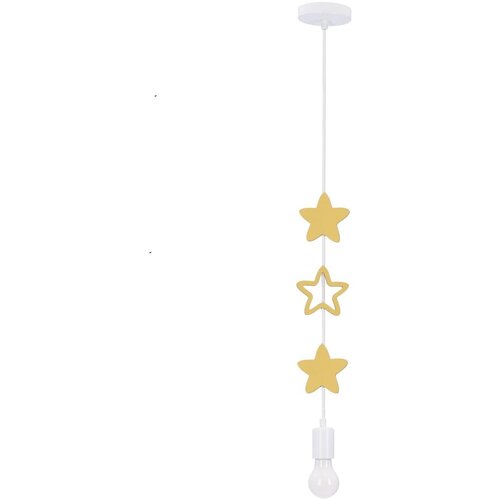 Candellux Lighting Žuto-bijela dječja svjetiljka s metalnim sjenilom Single - Cijene