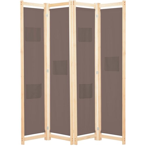 vidaXL Paravan 4-delni 160x170x4 cm rjavo blago Cene