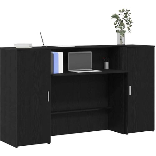  Recepcijski stol crni hrast 180x50x103 5 cm konstruiranog drva Cijene