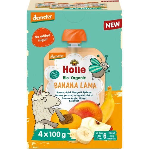 Holle Multipack Banana Lama - banana, jabolko, mango in marelica - 400 g Slike
