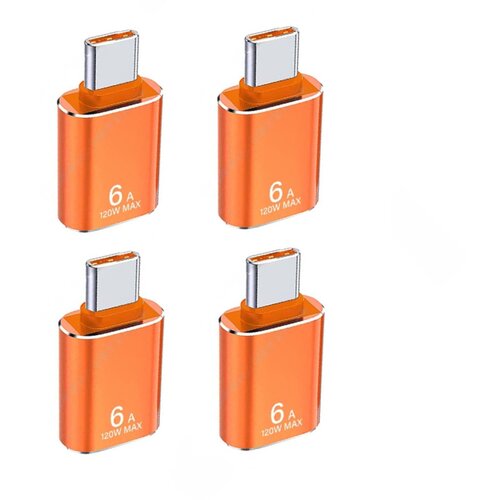 INF Type-C na USB 3.1 OTG adapter 6A, 4 kos, aluminij, hiter prenos Orange, (5000276757) Cene