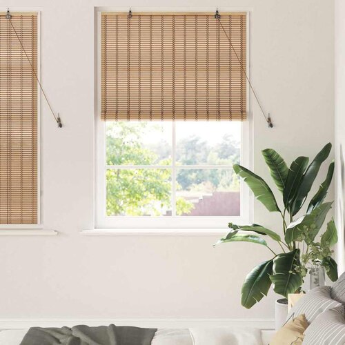 vidaXL Zastore i sjenila Svijetlosmeđa 120 x 160 cm Bambus Cijene