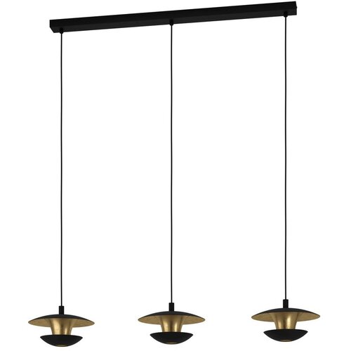 Eglo viseća lampa NUVANO 3xGU10 98,5 cm crna zlatna 99663 Slike