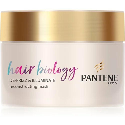 Pantene Hair Biology De-Frizz & Illuminate maska za lase za suhe in barvane lase 160 ml