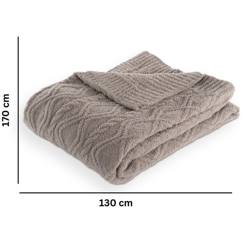 Tiseco Home Studio Sivorjava odeja iz mikropli&amp;scaron;a 130x170 cm Aspen &amp;ndash; Slike
