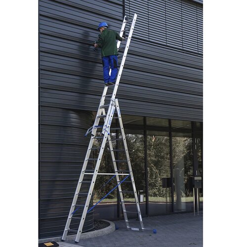 Krause-werk trodelna večnamenska aluminijasta lestev Stabilo 3x12 stopnic 9.1m 131676 Cene