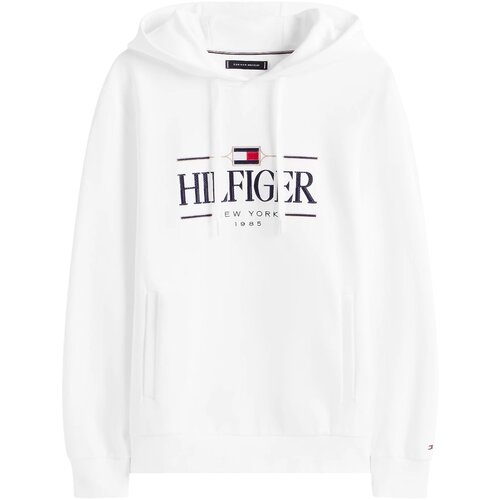 Tommy Hilfiger Puloverji ICON HILFIGER HOODIE MW0MW39586 Bela Slike