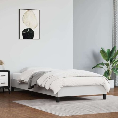  Posteljni okvir bel 100x200 cm umetno usnje, (20723525) Cene