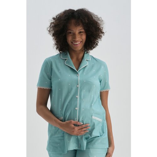 Dagi Maternity Two-Piece Set - Green - Relaxed fit Cene