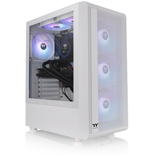 Thermaltake S200 TG ARGB Snow Mid tower, 3x ARGB 120mm Lite front fans Slike