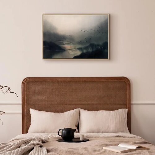  Slika - Nostalgic Space (1 Part) Wide 90x60 U prirodnom drvenom okviru Cene
