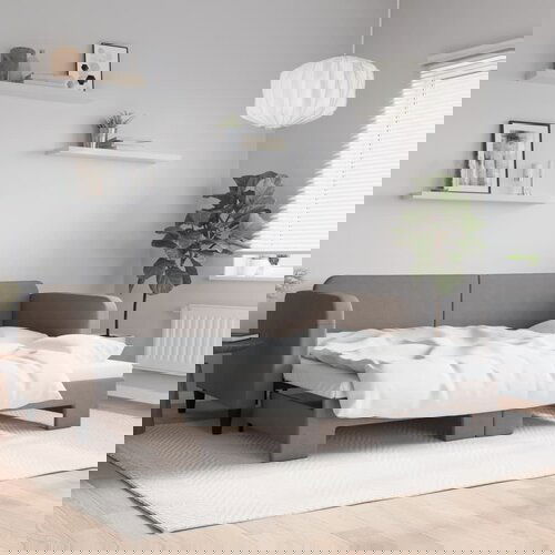  The Living Store Izvlečna dnevna postelja temno taupe 80x200 cm blago - Izvlečna Dnevna Postelja, (21508558) Slike