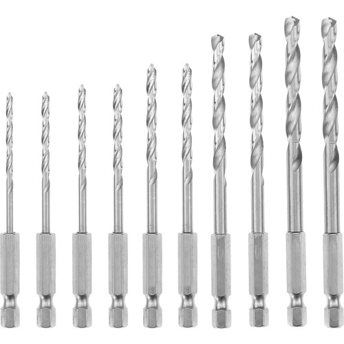 Einhell set burgija za metal hss 4241 E6.3-1/4&amp;#039;&amp;#039; 2-6.5mm s-case 10/1 49108723 Slike