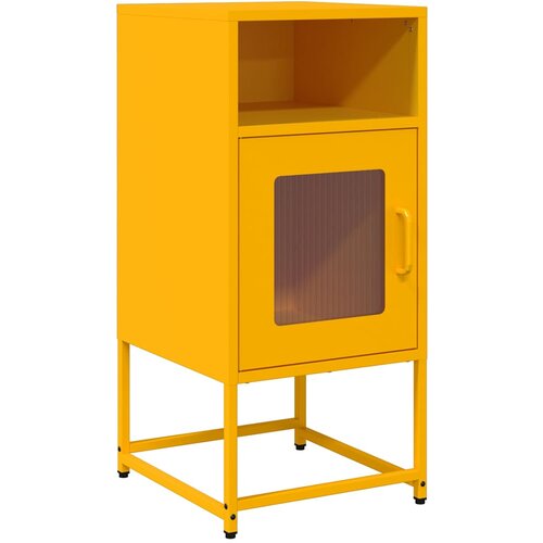 Maison Chic Nočna omarica - Nočna miza Gorčično rumena 36x39x78 cm Hladno valjano jeklo, (21688997) Cene