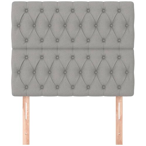  Uzglavlje svijetlosivo 90x7x118/128 cm tkanina Slike