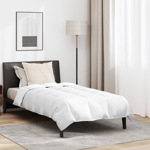 VidaXL Odeja Drugo z blazino 2 pcs Bela 155 x 220 cm Puh Slike