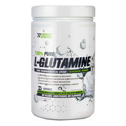 Workout Nutrition 100% l -glutamine 500gr Slike