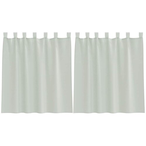 VidaXL Voile zavjese s petljama 2 kom svijetlo sive 140x140 cm - Svjetlosiva 140 x 140 cm 1 s petljama Slike