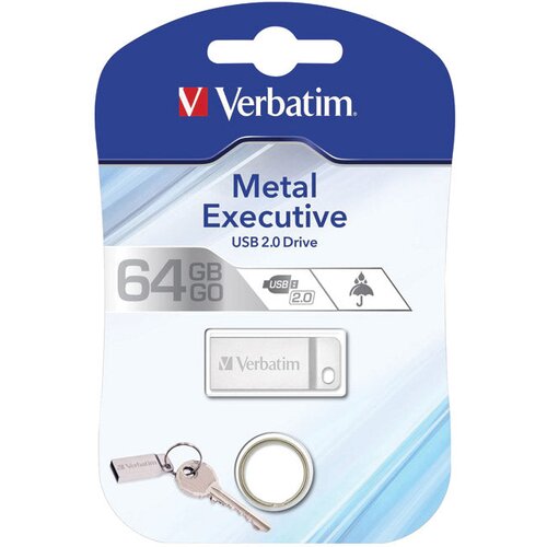  MEMORIJA USB 64GB 2.0 METAL EXECUTIVE VERBATIM 98750 SREBRNA BLISTER Cijene