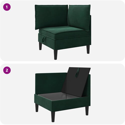 SOFA s pohranom Tamnozelena Bar&amp;scaron;un Slike