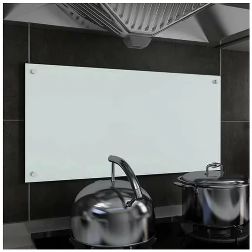 Kuhinjska zaščitna obloga bela 80x40 cm kaljeno steklo