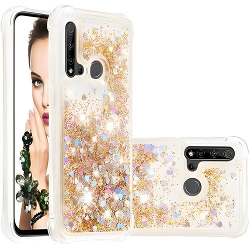  Futrola s tekućim šljokicama za Huawei P20 Lite 2019 - Zlatna KP19442 Cene